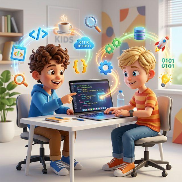 Code Club students learning